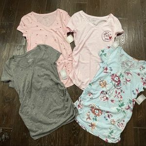 Aglow Maternity T Shirts LOT Small NEW